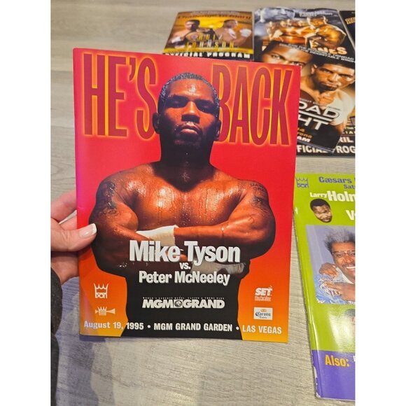 Lot 9 Don king Boxing Official Programs Mike Tyson Mcneeley Holyfield Holmes - Picture 4 of 10